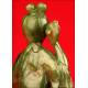 Delicate Lady Figure in Jade. China, late 19th - early 20th century.