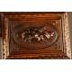 Antique Hand Carved Black Forest Wood Cigar Humidor.