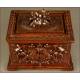 Antique Hand Carved Black Forest Wood Cigar Humidor.