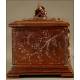 Antique Hand Carved Black Forest Wood Cigar Humidor.