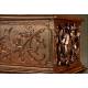 Antique Hand Carved Black Forest Wood Cigar Humidor.