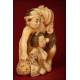 Antique Japanese Erotic Netsuke, Hand Carved Ivory. Signed