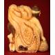 Antique Japanese Erotic Netsuke, Hand Carved Ivory. Signed