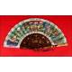 Antique Chinese Fan of the Thousand Faces, in Lacquered and Decorated Wood. XIX Century