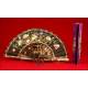 Antique Chinese Fan of the Thousand Faces, in Lacquered and Decorated Wood. XIX Century