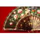 Antique Chinese Fan of the Thousand Faces, in Lacquered and Decorated Wood. XIX Century