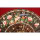 Antique Chinese Fan of the Thousand Faces, in Lacquered and Decorated Wood. XIX Century