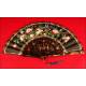 Antique Chinese Fan of the Thousand Faces, in Lacquered and Decorated Wood. XIX Century