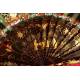 Antique Chinese Fan of the Thousand Faces, in Lacquered and Decorated Wood. XIX Century