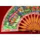 Antique Chinese Fan of the Thousand Faces, Hand Carved and Decorated. 19th Century