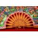 Antique Chinese Fan of the Thousand Faces, Hand Carved and Decorated. 19th Century