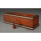 Fantastic Antique Glove Box with marquetry and capitonné. France, XIX Century