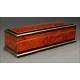 Fantastic Antique Glove Box with marquetry and capitonné. France, XIX Century