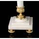 Beautiful Pair of Candelabra in Gilded Bronze and Marble. France, XIX Century