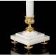 Beautiful Pair of Candelabra in Gilded Bronze and Marble. France, XIX Century