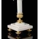 Beautiful Pair of Candelabra in Gilded Bronze and Marble. France, XIX Century