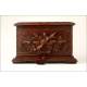 Magnificent Carved Noble Wood Cigar Box. France, Late XIX Century