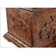 Magnificent Carved Noble Wood Cigar Box. France, Late XIX Century