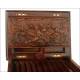 Magnificent Carved Noble Wood Cigar Box. France, Late XIX Century