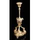 Elegant Pair of Antique Bronze Candlesticks. France, XIX Century