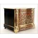 Sensational Decorated Liquor Cabinet with Boulle Marquetry. France, Circa 1870