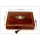 Beautiful Napoleon III Period Playing Box with Compartments. France, Circa 1870