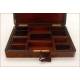 Beautiful Napoleon III Period Playing Box with Compartments. France, Circa 1870