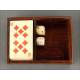 Antique Game Box with Original Inlaid Decoration. France, XIX Century