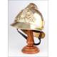 Antique 1895 fireman's helmet from the city of Paris. Complete even with interior