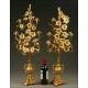 Pair of Candlesticks in Bronze, S. XIX