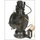 Antique oil lamp for railway station signals. 1900.