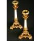 Pair of candlesticks. France. 1820