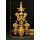 Gilded bronze chimney pieces. Late 19th century.