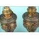 Precious set of antique oil lamps. S. XIX.