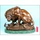 The Lion and the Snake' by Antoine-Louis Barye. Bronze