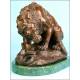 The Lion and the Snake' by Antoine-Louis Barye. Bronze