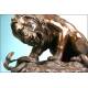 The Lion and the Snake' by Antoine-Louis Barye. Bronze