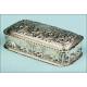 Beautiful British Silver Box, 1901, profusely decorated.