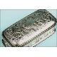 Beautiful British Silver Box, 1901, profusely decorated.