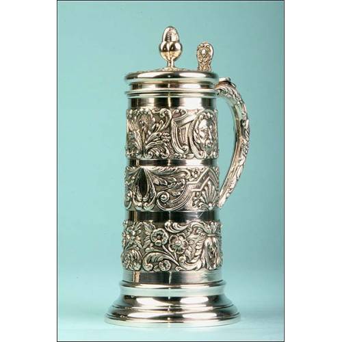 Spanish Tankar of solid silver of the XX Century.