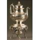 Important Solid Silver Samovar, France, XIX Century.