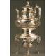 Important Solid Silver Samovar, France, XIX Century.