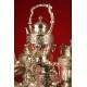 Spectacular Solid Silver Coffee Set and Samovar. Spain ½ s. XX.