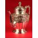 Spectacular Solid Silver Coffee Set and Samovar. Spain ½ s. XX.