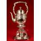 Spectacular Solid Silver Coffee Set and Samovar. Spain ½ s. XX.