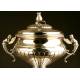 Magnificent Solid Silver Tureen. Madrid, Mid XX Century.