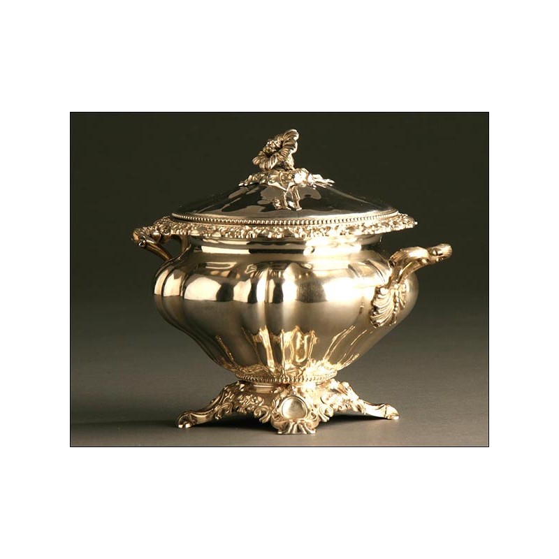 Precious 19th Century French Solid Silver Bomboniere.