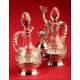 Original Spanish Silver and Cut Crystal Vinaigrettes. S. XX.