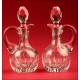 Original Spanish Silver and Cut Crystal Vinaigrettes. S. XX.