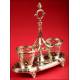 Elegant French Vinaigrette Holder with Decorative Solid Silver Stand. 19TH CENTURY.